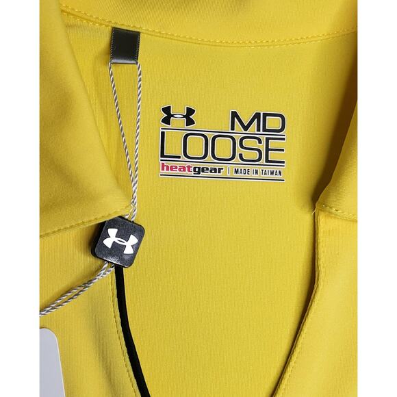 NWT Under Armour Women's UA Golf Polo Kinetic Yellow Size M - Picture 6 of 8